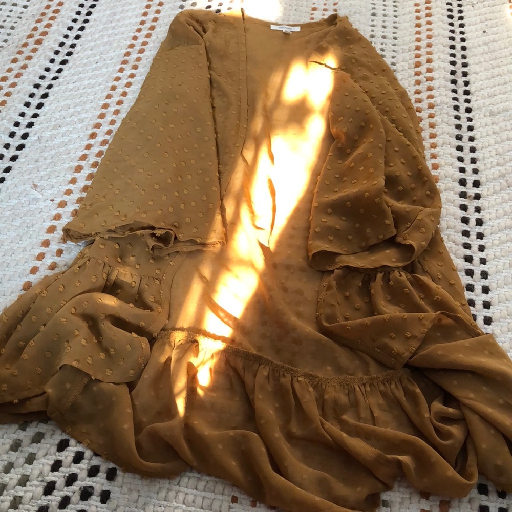 Sheer gold blouse